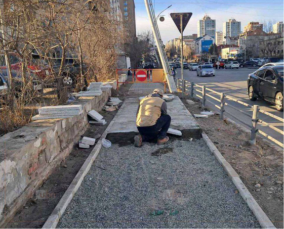 Таван байршилд явган хүний зам шинэчлэх ажил үргэлжилж байна